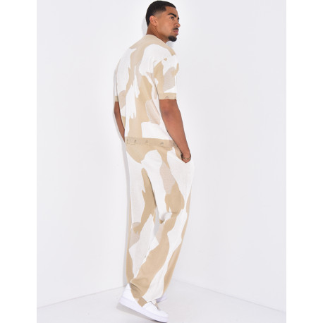 Ensemble pantalon et t-shirt à motifs