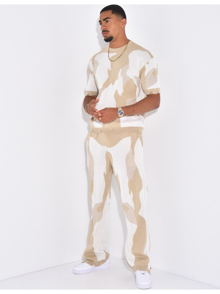 Ensemble pantalon et t-shirt à motifs