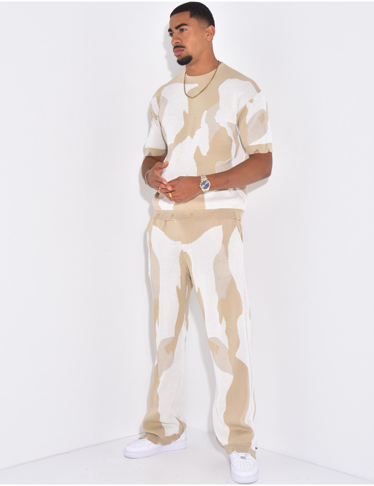 Ensemble pantalon et t-shirt à motifs