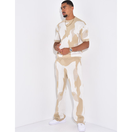 Ensemble pantalon et t-shirt à motifs