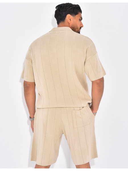 Ensemble côtelé short et polo