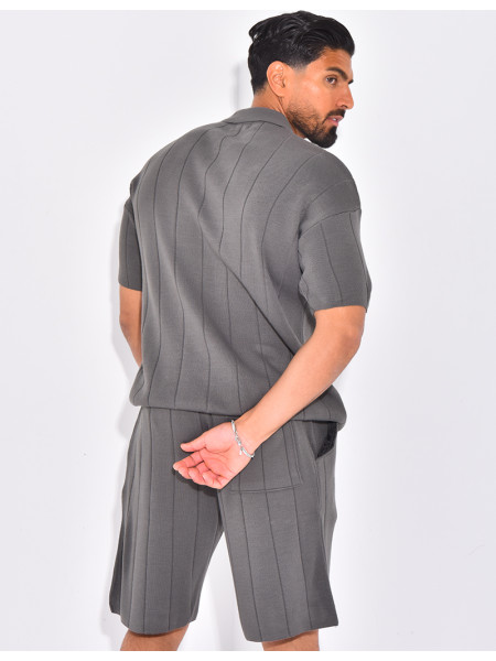 Ensemble côtelé short et polo