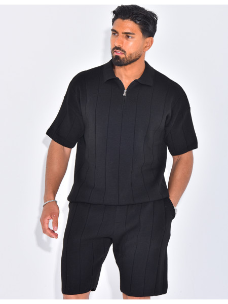 Ensemble côtelé short et polo