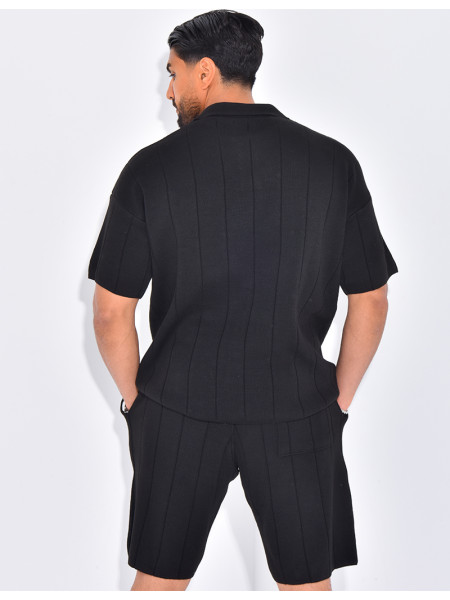 Ensemble côtelé short et polo