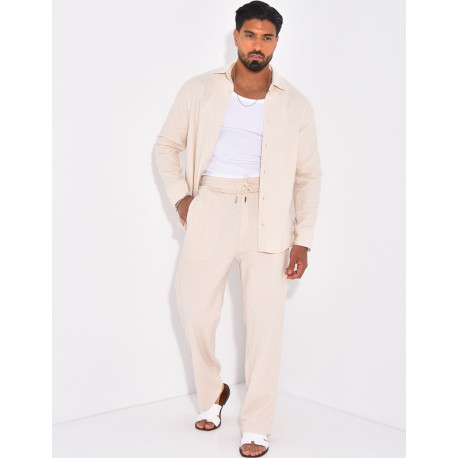 Ensemble texturé pantalon et chemise