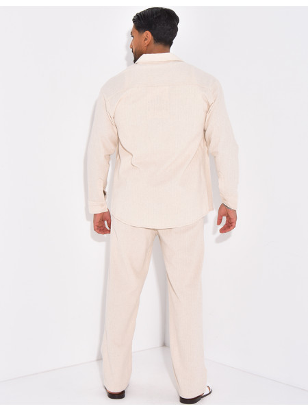 Ensemble texturé pantalon et chemise