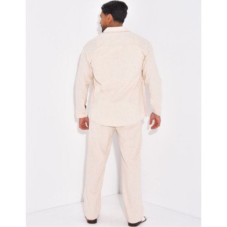 Ensemble texturé pantalon et chemise