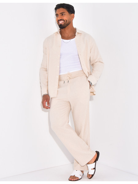 Ensemble texturé pantalon et chemise