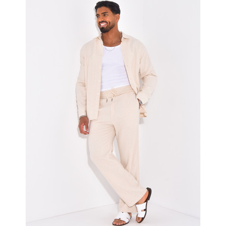 Ensemble texturé pantalon et chemise
