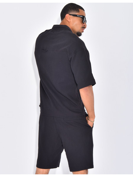 Ensemble texturé short et chemise