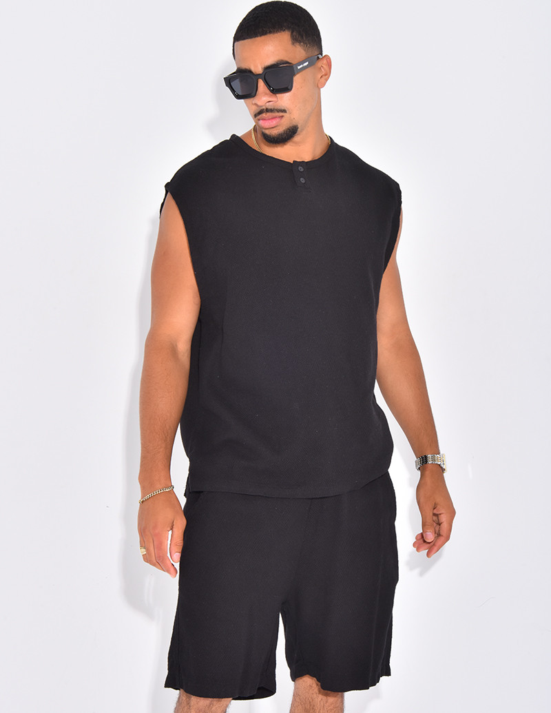 Ensemble oversize texturé...