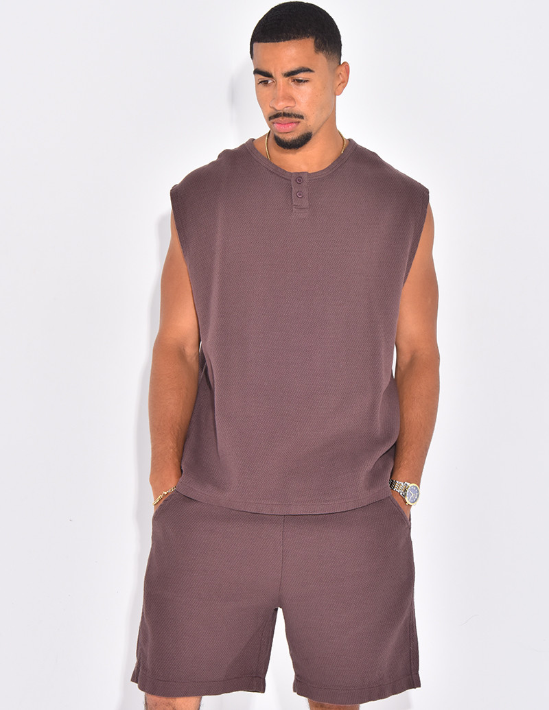 Ensemble oversize texturé...