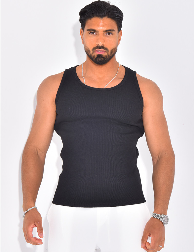 Débardeur côtelé homme