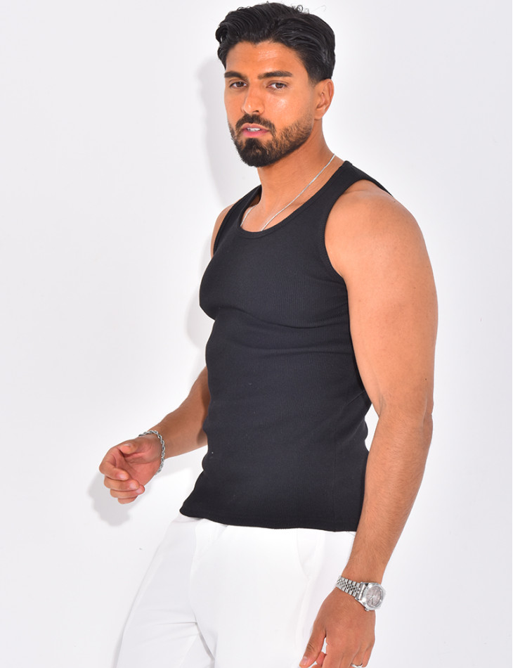 Débardeur côtelé homme