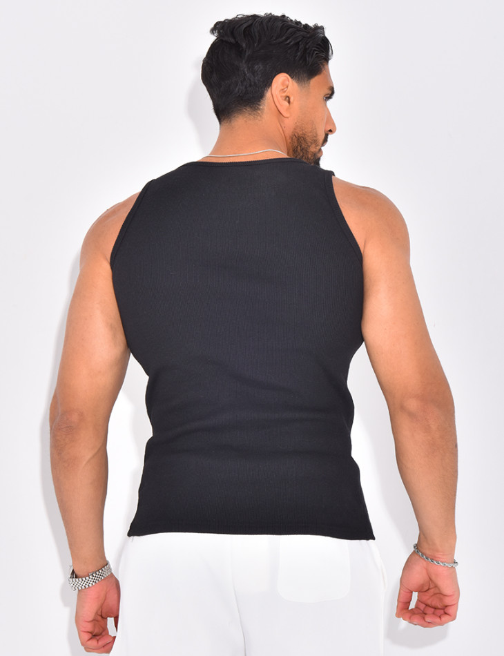 Débardeur côtelé homme