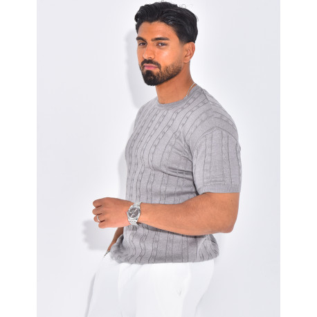 T-shirt côtelé