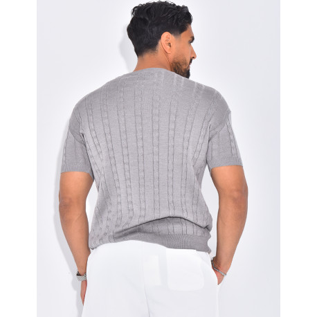 T-shirt côtelé