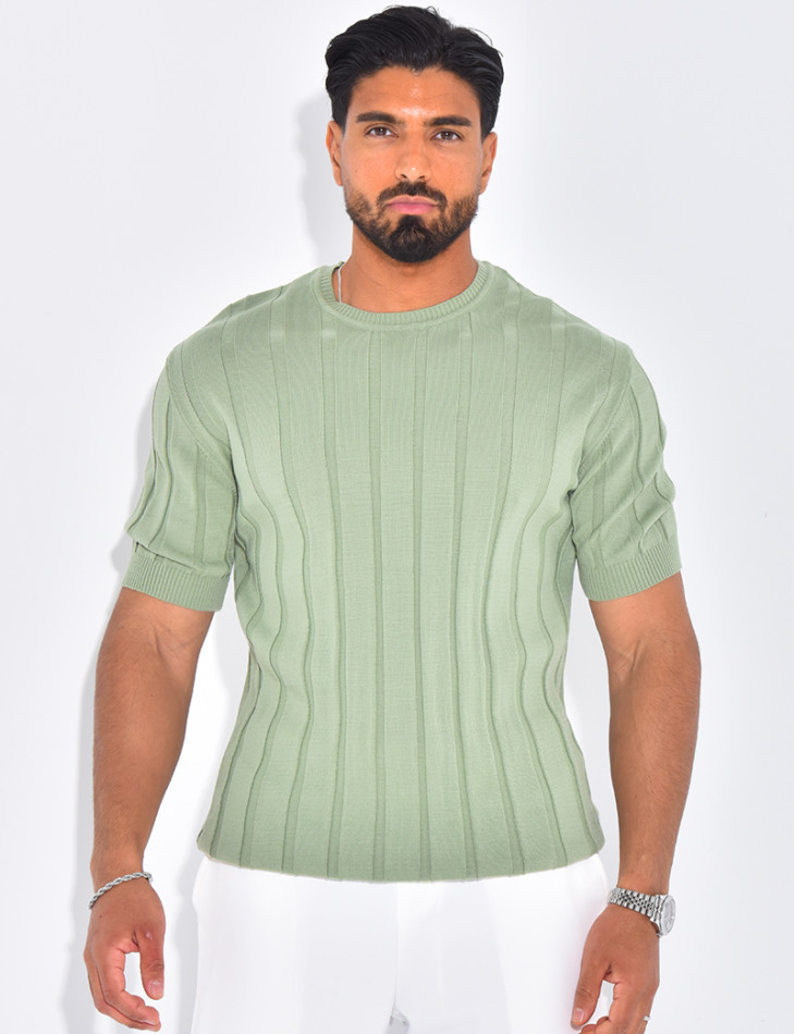 T-shirt côtelé