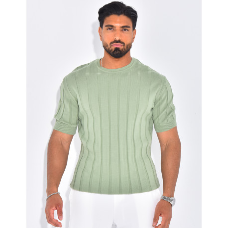 T-shirt côtelé