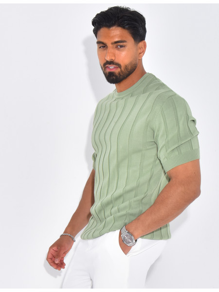 T-shirt côtelé