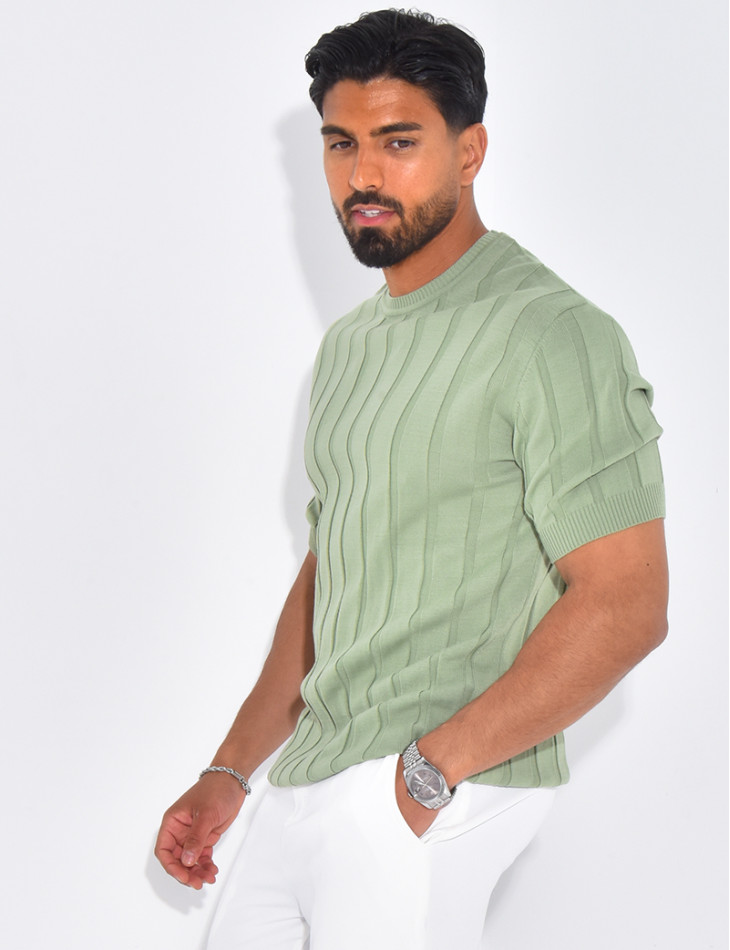 T-shirt côtelé