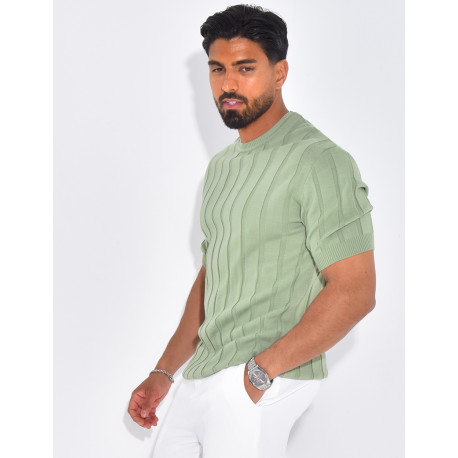 T-shirt côtelé