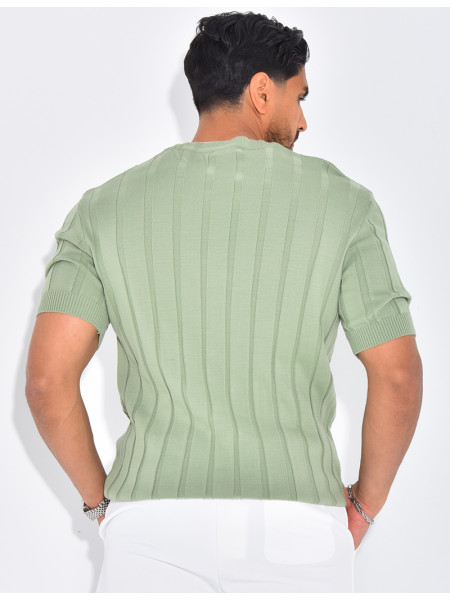 T-shirt côtelé