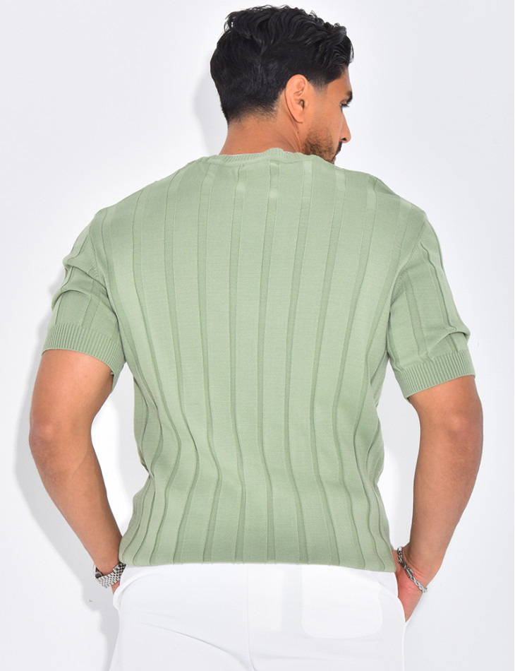T-shirt côtelé