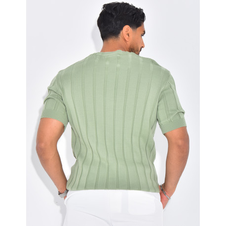 T-shirt côtelé