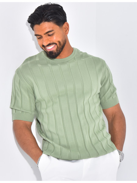 T-shirt côtelé