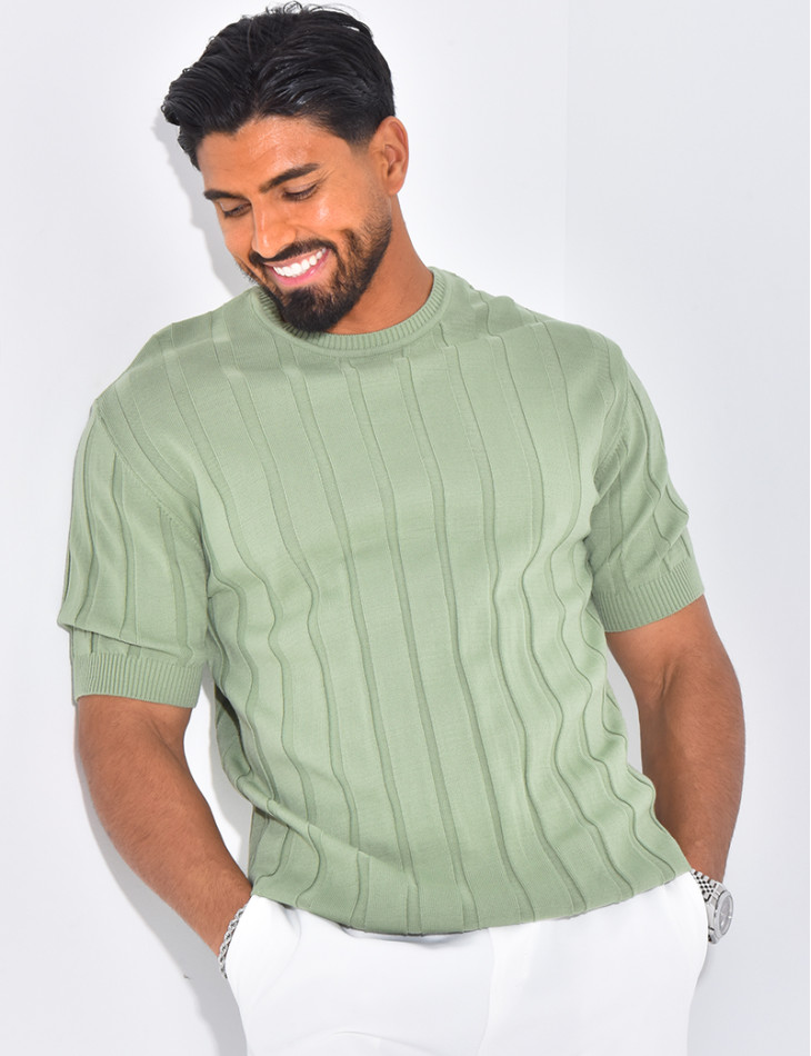 T-shirt côtelé