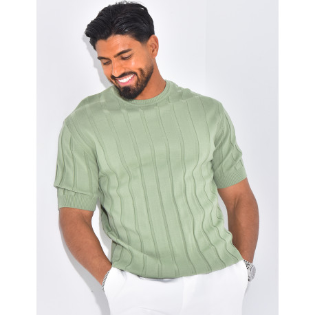 T-shirt côtelé