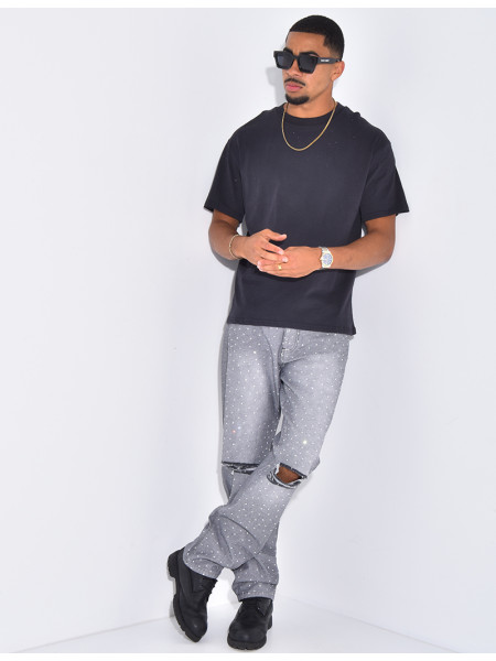 T-shirt homme à strass