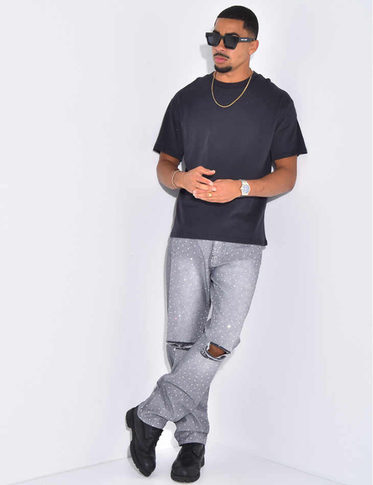 T-shirt homme à strass