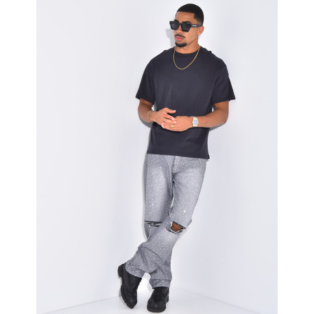 T-shirt homme à strass