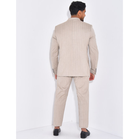 Ensemble de costume 2 pièces à rayures