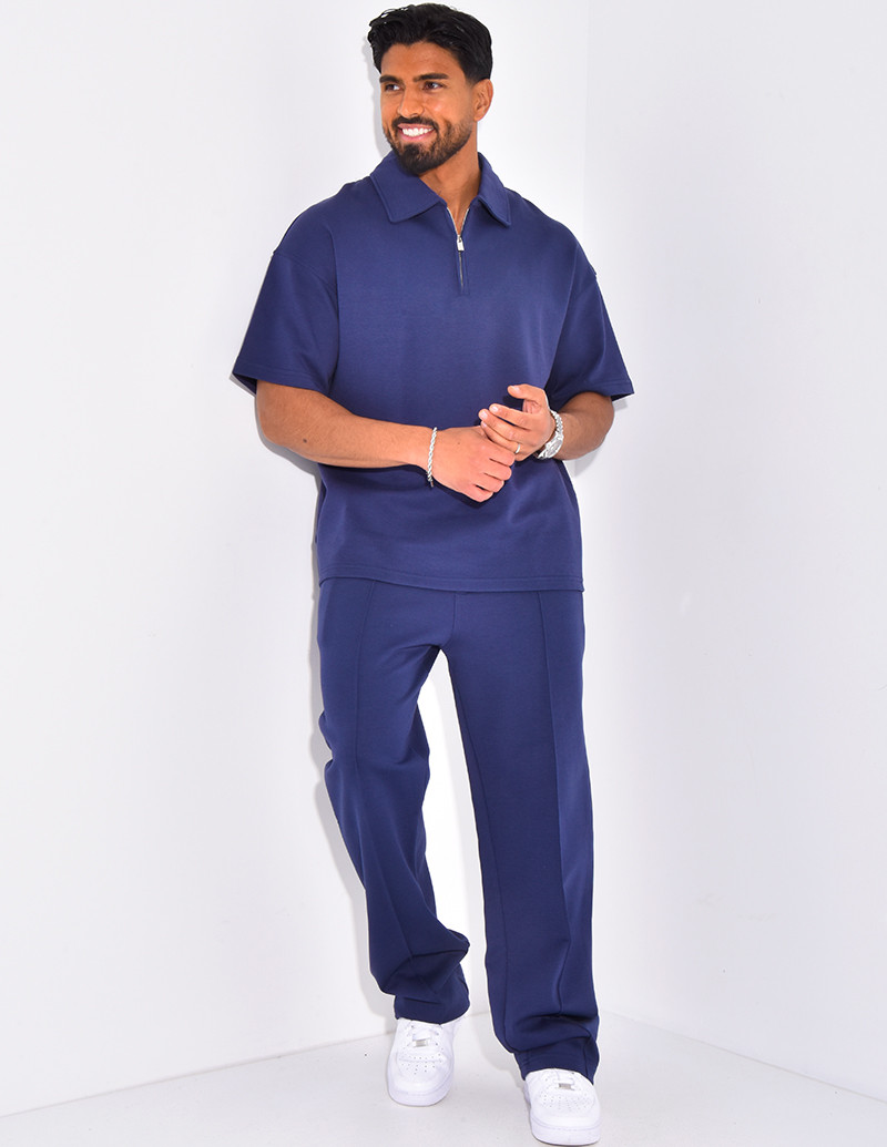 Ensemble pantalon et polo à...