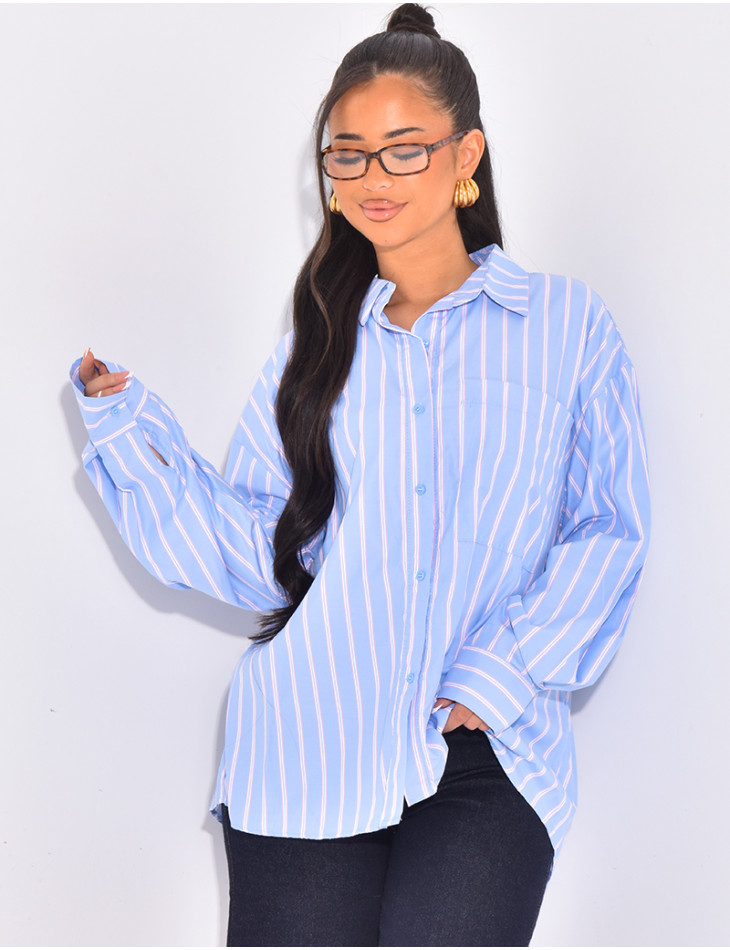 Oversized striped shirt
