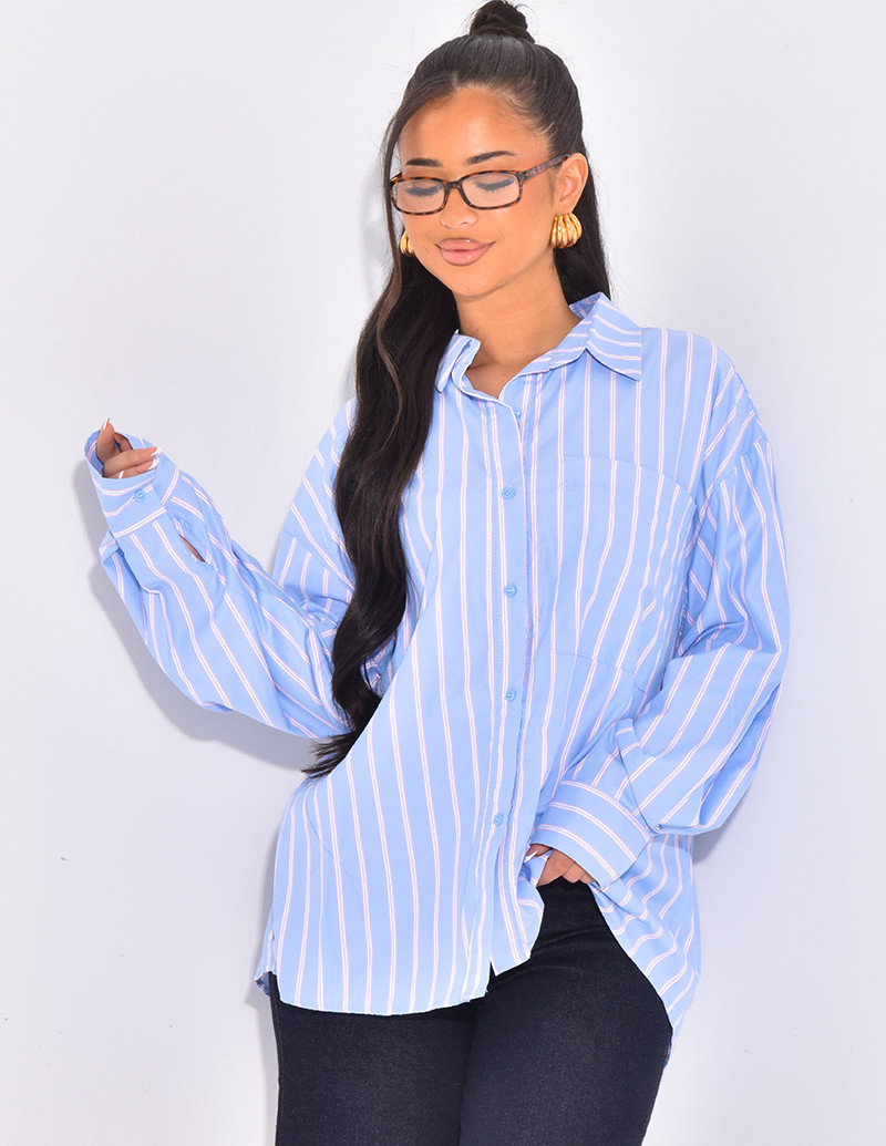 Oversized striped shirt
