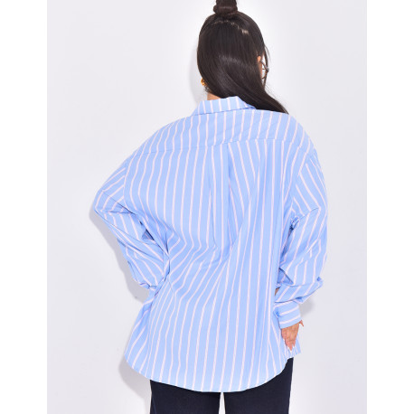 Oversize-Hemd mit Streifenmuster