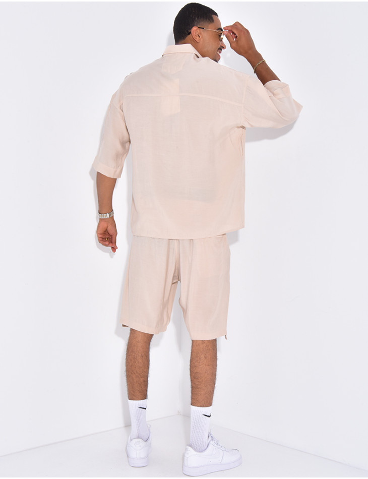 Ensemble fin short et chemise