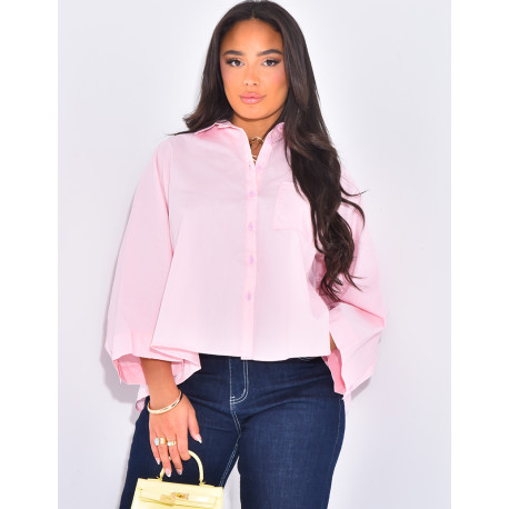 Chemise en coton ample et courte