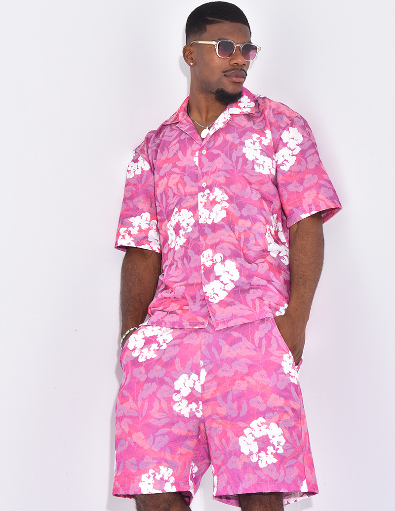 Ensemble short et chemise à...