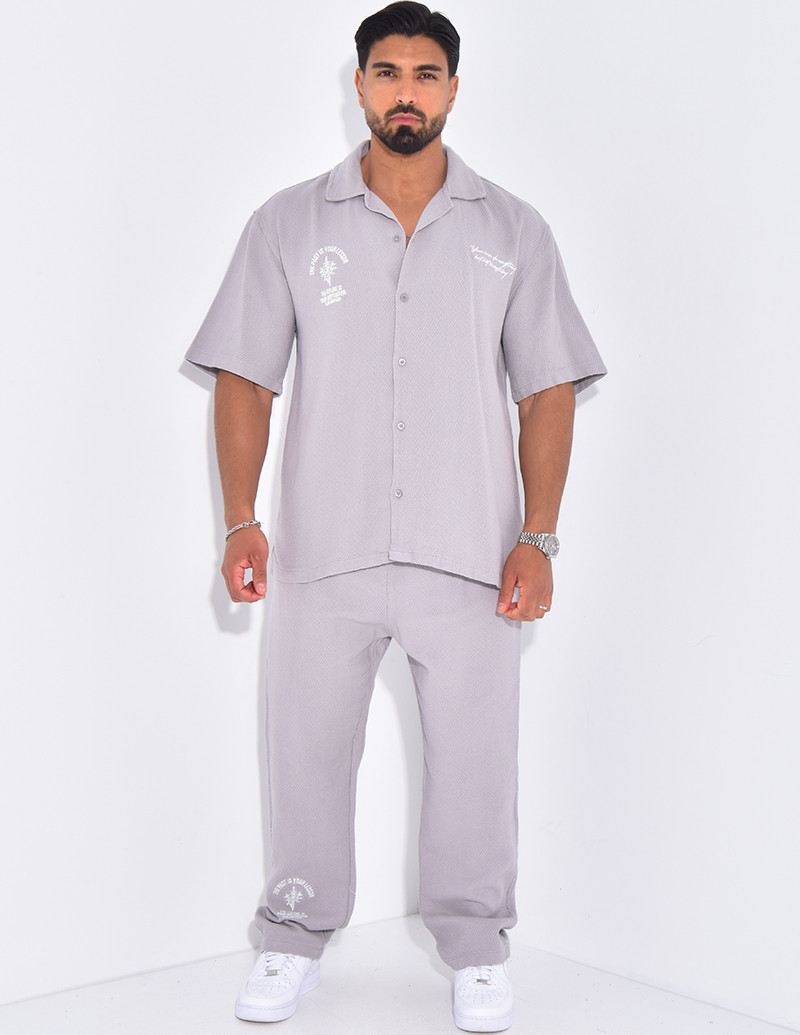 Ensemble texturé pantalon...