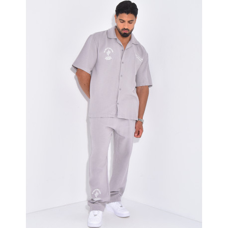Ensemble texturé pantalon et chemise