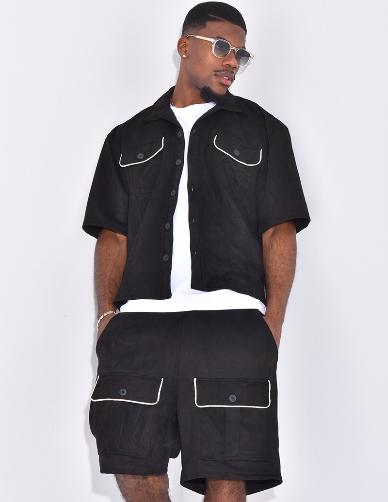 Ensemble short et chemise à...