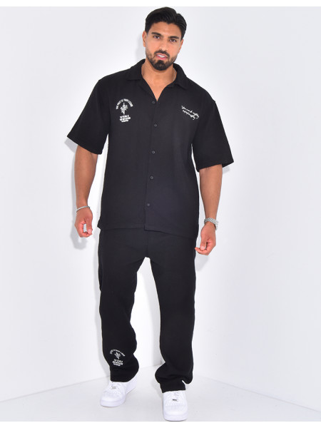 Ensemble texturé pantalon et chemise