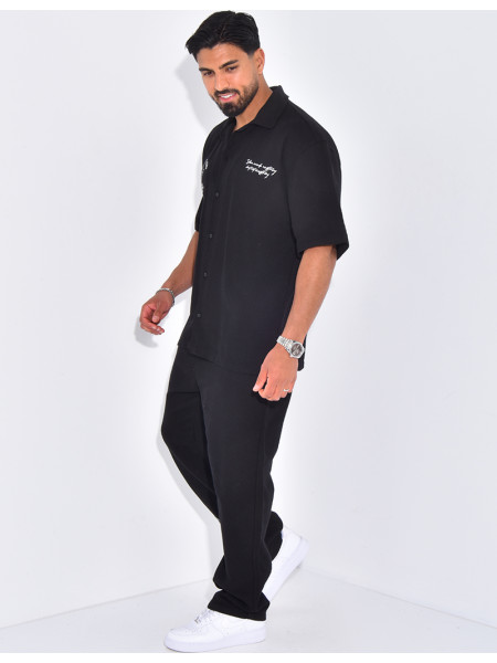 Ensemble texturé pantalon et chemise