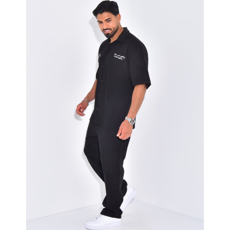 Ensemble texturé pantalon et chemise