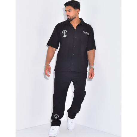 Ensemble texturé pantalon et chemise